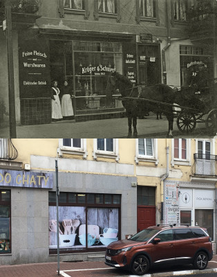 Ignacego Kraszewskiego 7 (daw. Hedwigstrasse) w roku 1910 i 2022.jpg