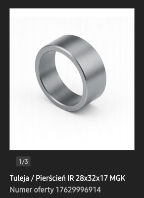 Oring - średnicy 28mm - waga 20 gram - cena 15 zł